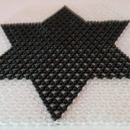 Black Star Beaded Hexagonal Mat